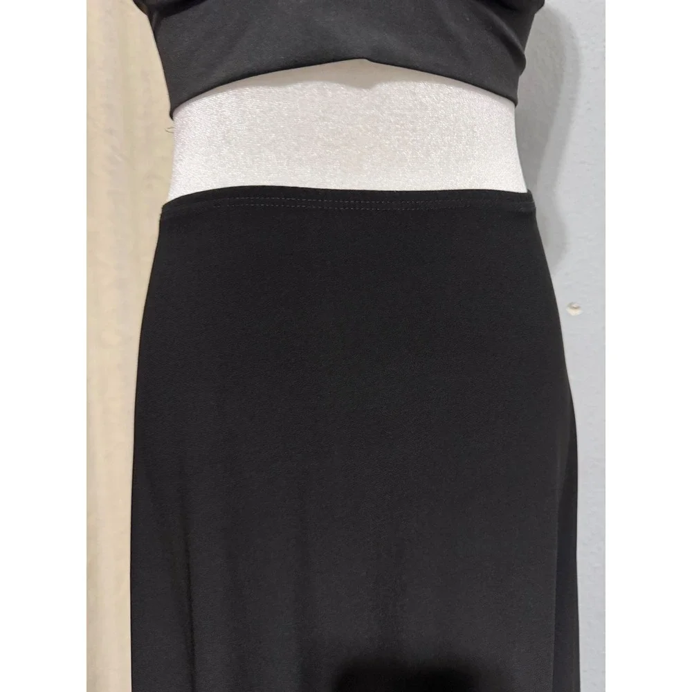 Whimsical Jason Maxwell Black Midi Skirt XL A-Line Elastic Waist Stretch Fairy